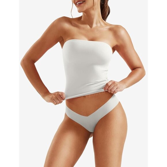 🆕Sophie Women's Strapless Tube Top, Full Length, Fitted, White, Nylon sexy - Picture 2 of 6